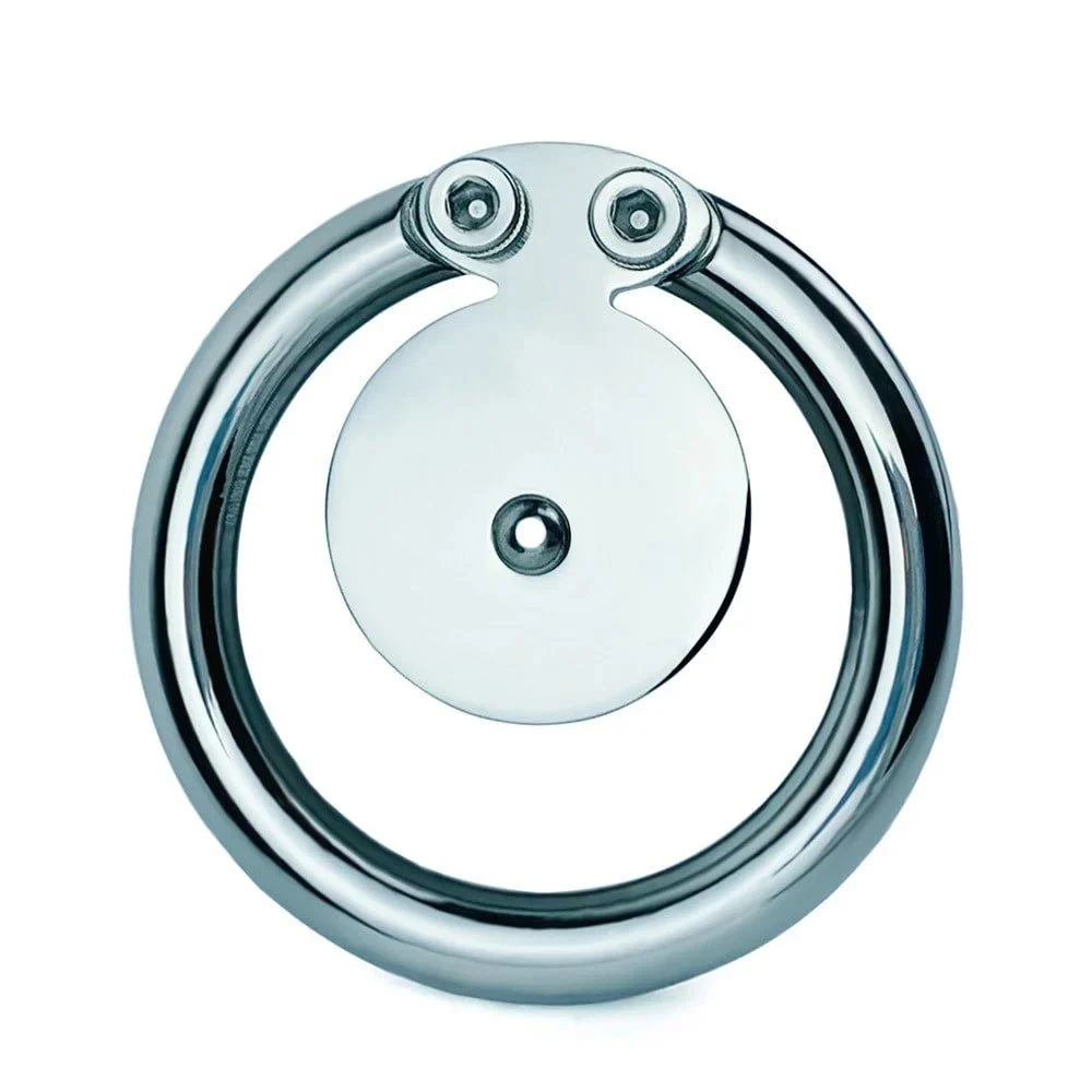 Male Chastity Lock Removable Replaceable Negative Electrode Lock Ring Sex Toys Stainless Steel Chastity Device