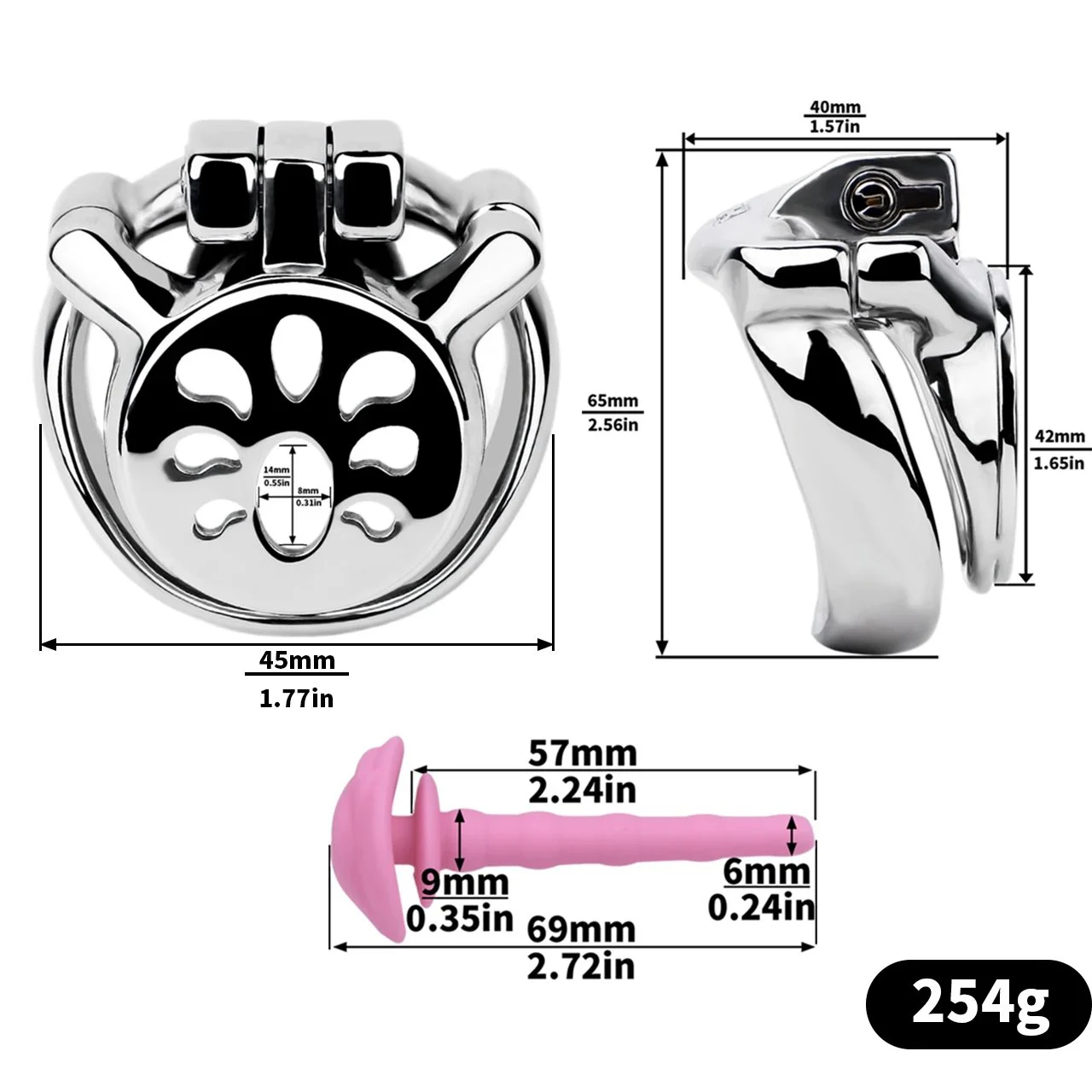 Male Penis Harness with Catheter Bdsm Chastity Cage for Sm Play to Adult Toys Stainless Steel Material