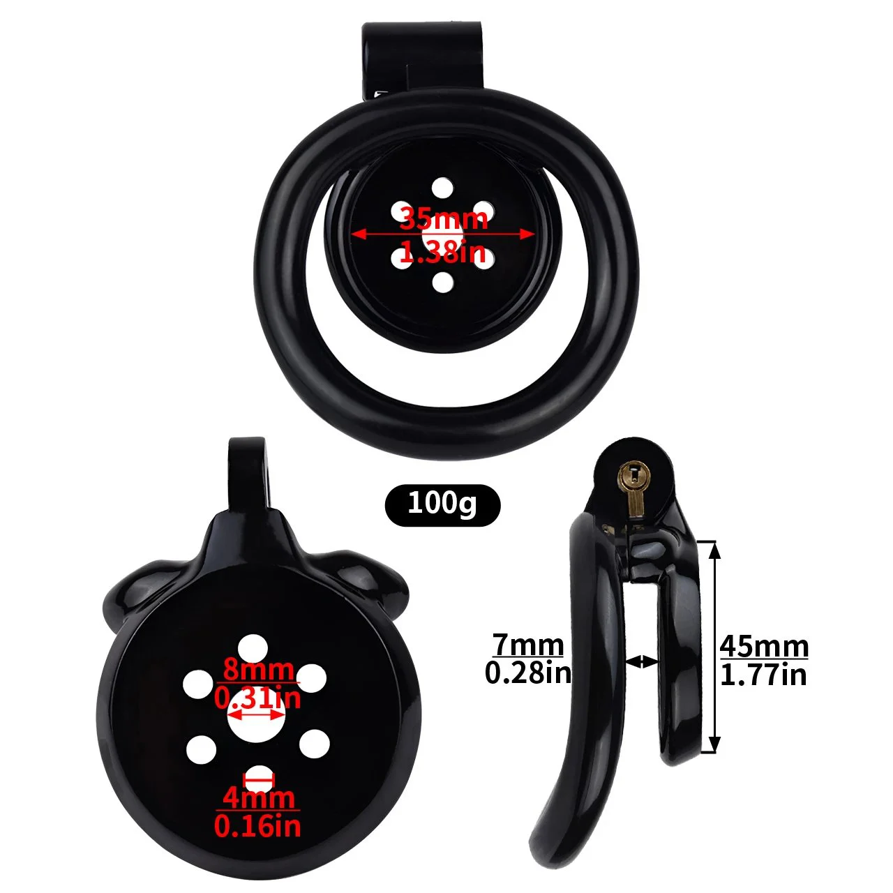 Adult Male Chastity Lock Cock Cage Urethral Catheter Penis Ring Chastity Cage for Men Four Sizes Cock Cage for Man