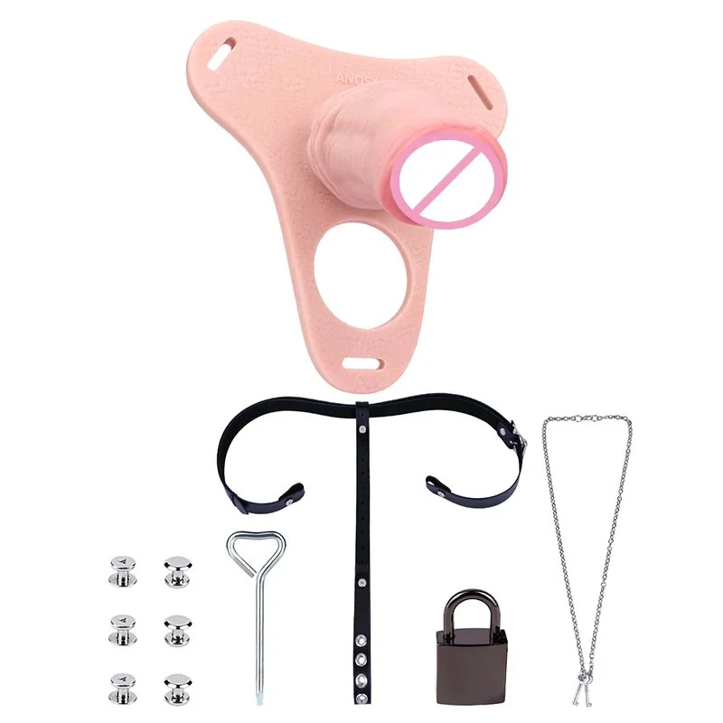 New Male Penis Sleeve Made of Safe Silicone Material, Suitable for Games and Male Chastity Cages