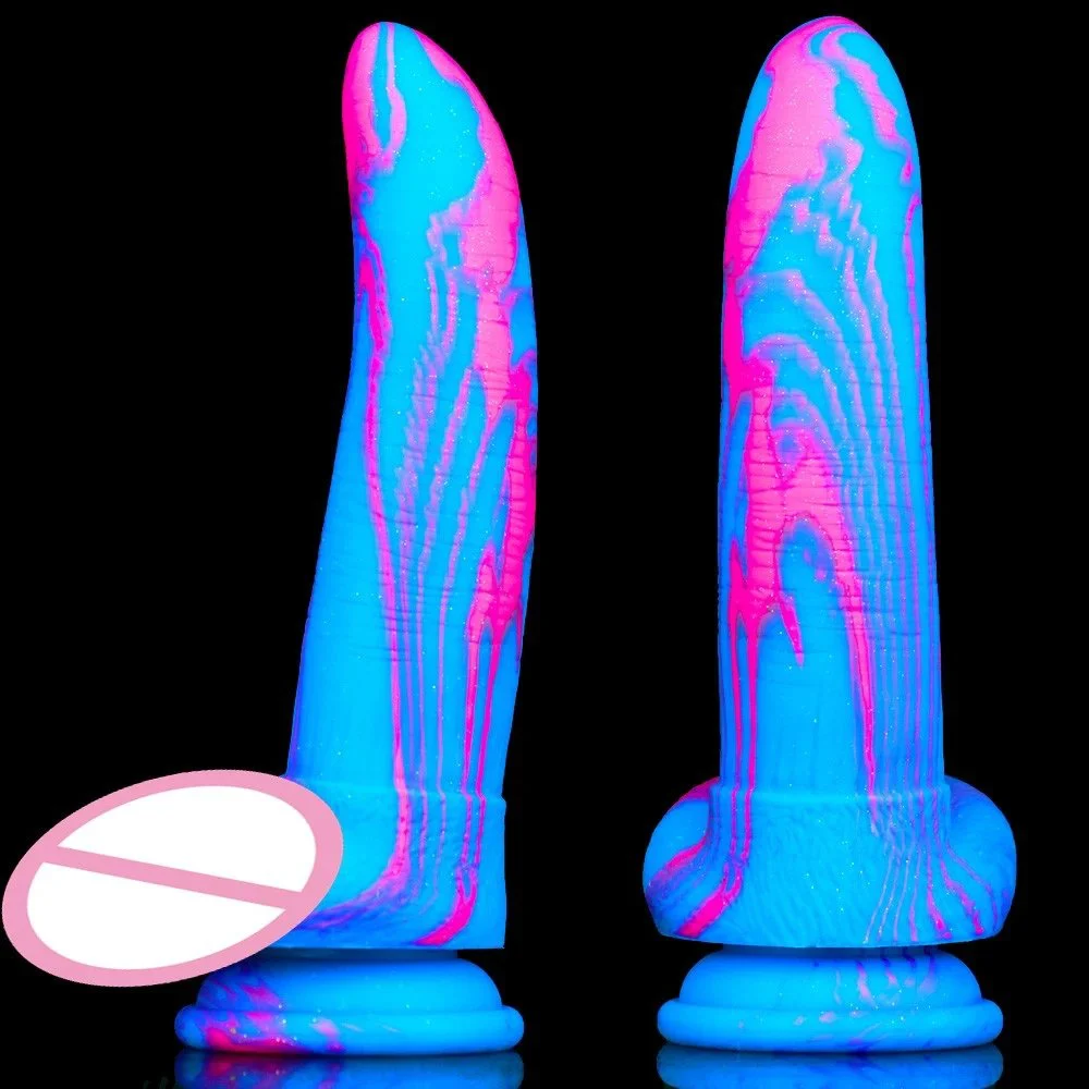 7.8in Female Banana Sexy Fruit Penis Masturbation Device Simulation Big Penis Dragon Dildo Male Sex Toy for Gay Men Masturbation