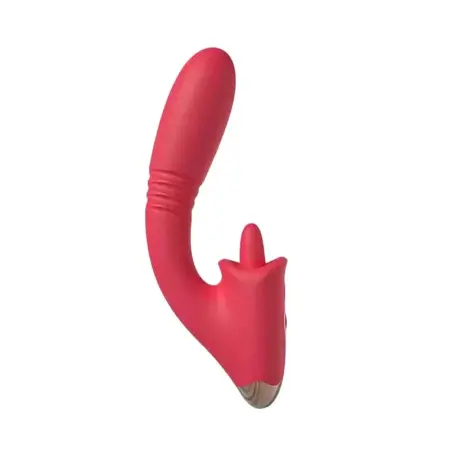 USB Adult Sex Toys Couples Mini Rose Automatic Retractable Tongue Licking Stick Female Masturbation Artifact Vibrator