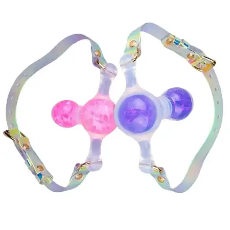Style High-Quality Crystal Mouth Gags with 2 Sizes & Color Options Mouth Gags for Adult BDSM Bondage
