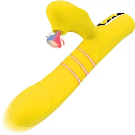 Powerful 8 Frequency Stretching 5-Frequency Sucking Vibration Women Handheld Vibrator Sex Toy